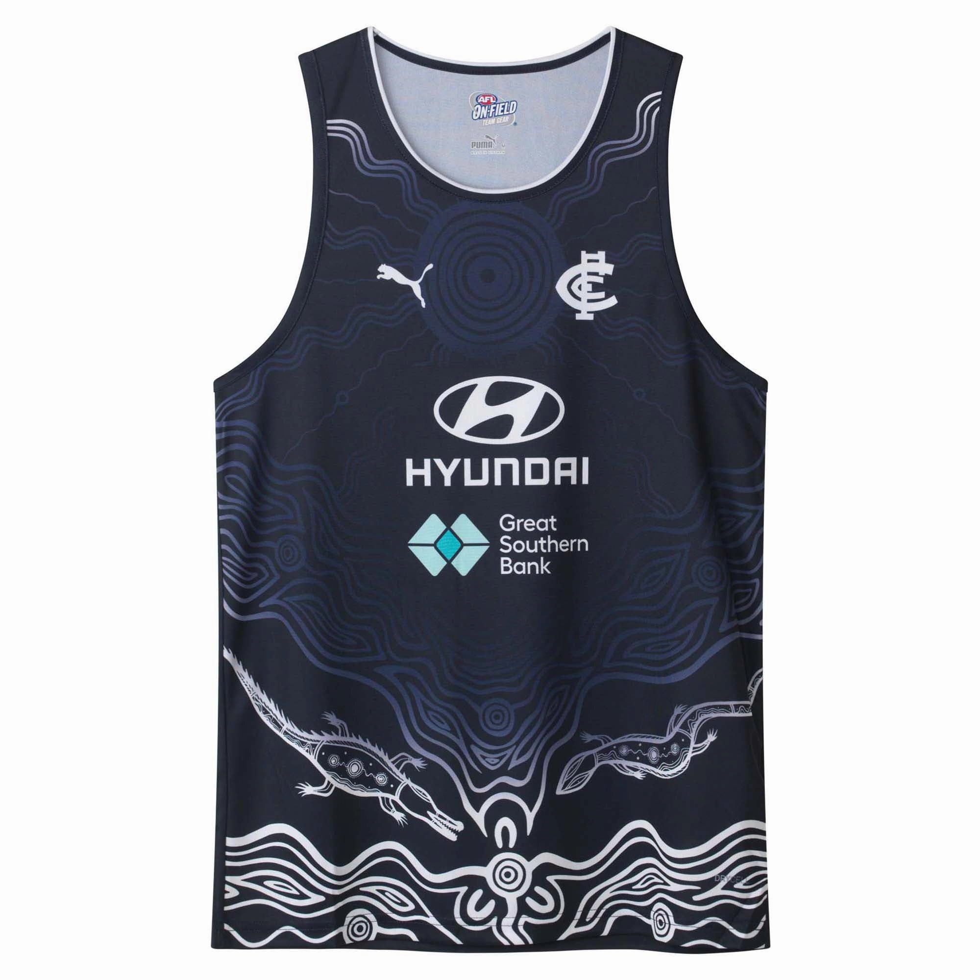 Men's AFL Carlton Blues Football Club 2025 Training Singlet Practical Wear Air Ready