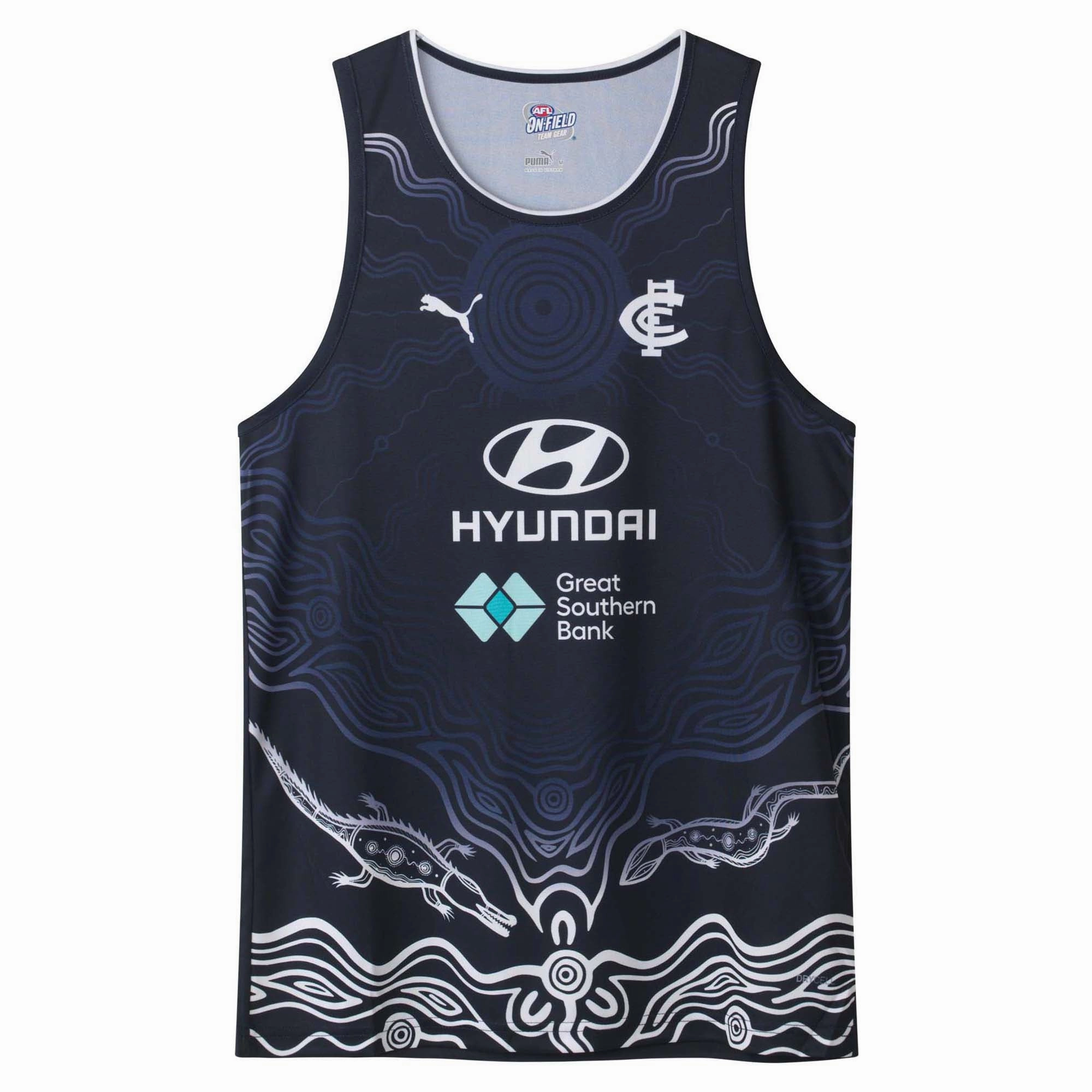 Men's AFL Carlton Blues Football Club 2025 Training Singlet Ergonomic Pattern Design