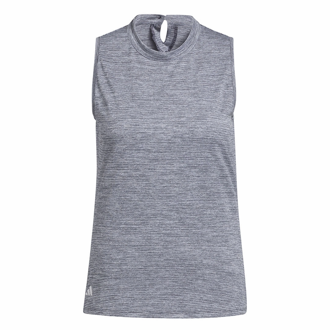 Aerodynamic Cut Temperature Control Weave adidas - Women's Essentials Mock Neck Sleeveless Polo (HT1260)