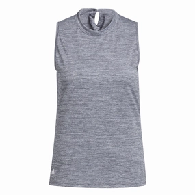 Aerodynamic Cut Temperature Control Weave adidas - Women's Essentials Mock Neck Sleeveless Polo (HT1260)