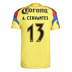 adidas A. Cervantes Men's Club America 25/26 Authentic Home Jersey (Yellow) Moisture Control Lining