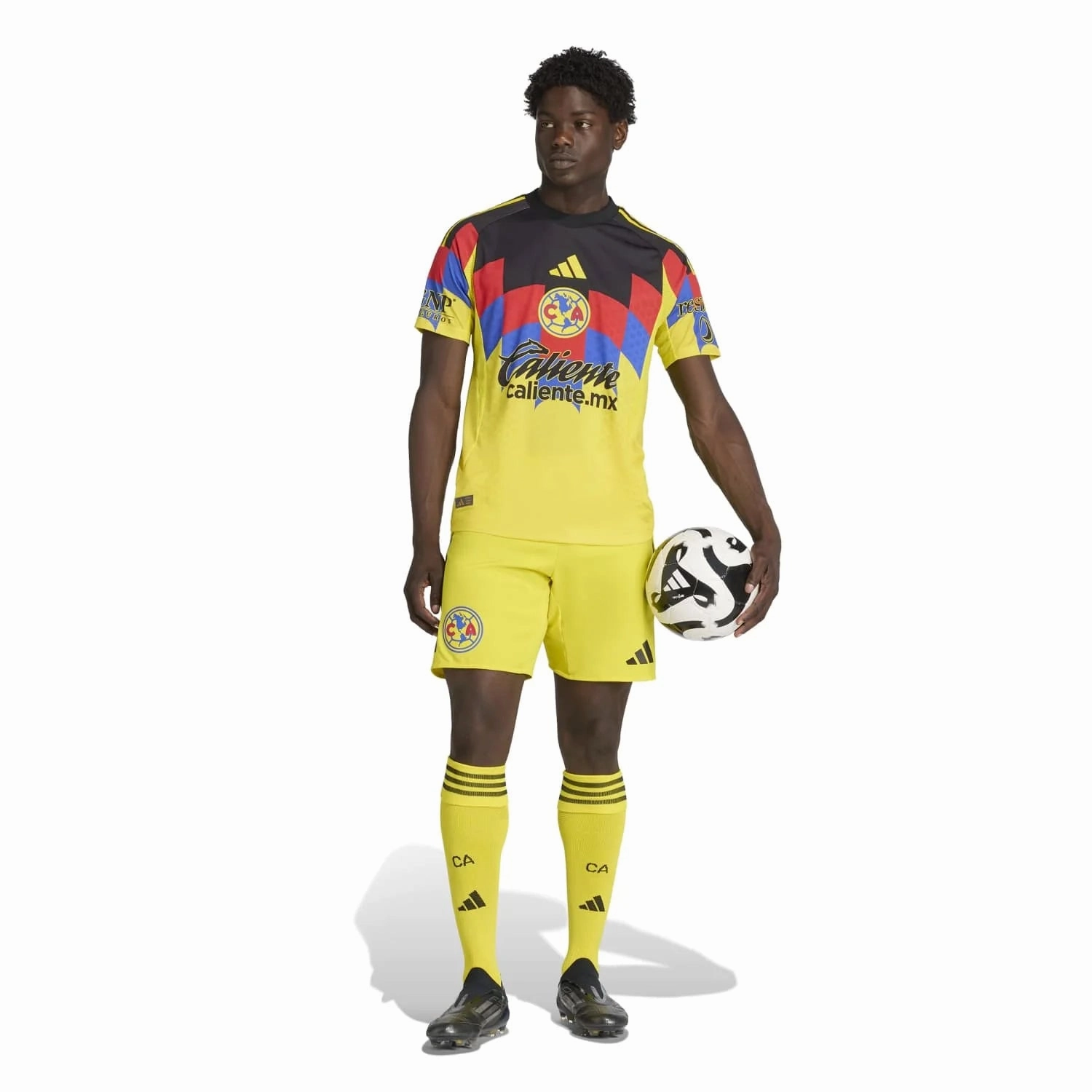 adidas A. Cervantes Men's Club America 25/26 Authentic Home Jersey (Yellow) Abrasion Resistant Surface Casual Movement