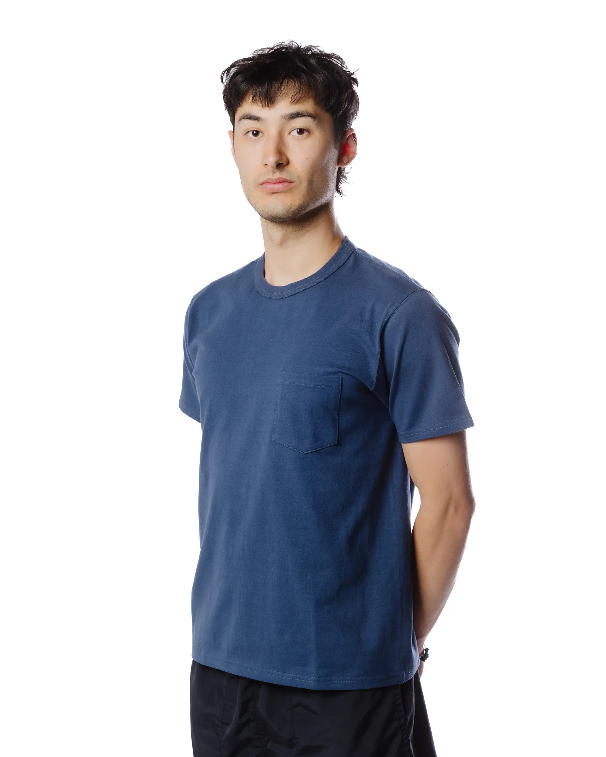 The Real McCoy's MC22006 Pocket Tee Marine Blue Stylish piece