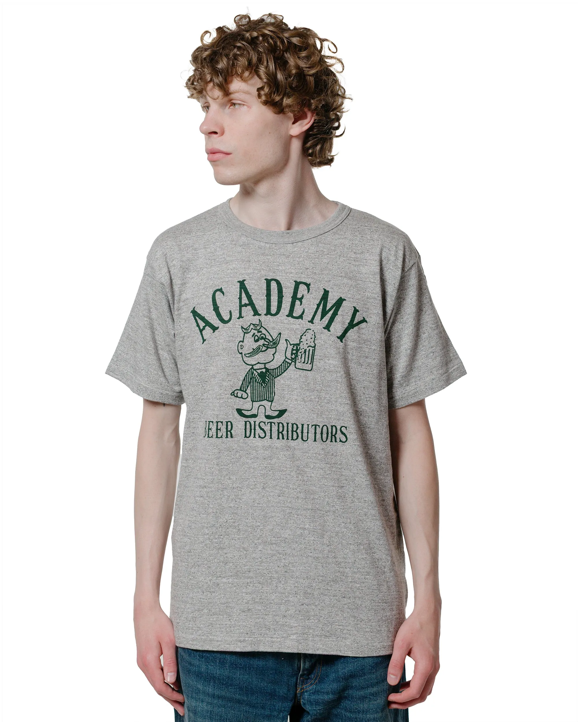 Warehouse Lot. JG-CS06 Academy Beer Distributors T Heather Grey Top Rated