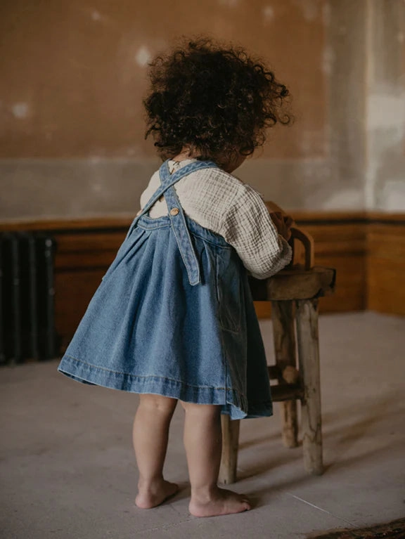 Flowing Design Light Drape [Pre-order] The Simple Folk The Oversized Denim Pinafore