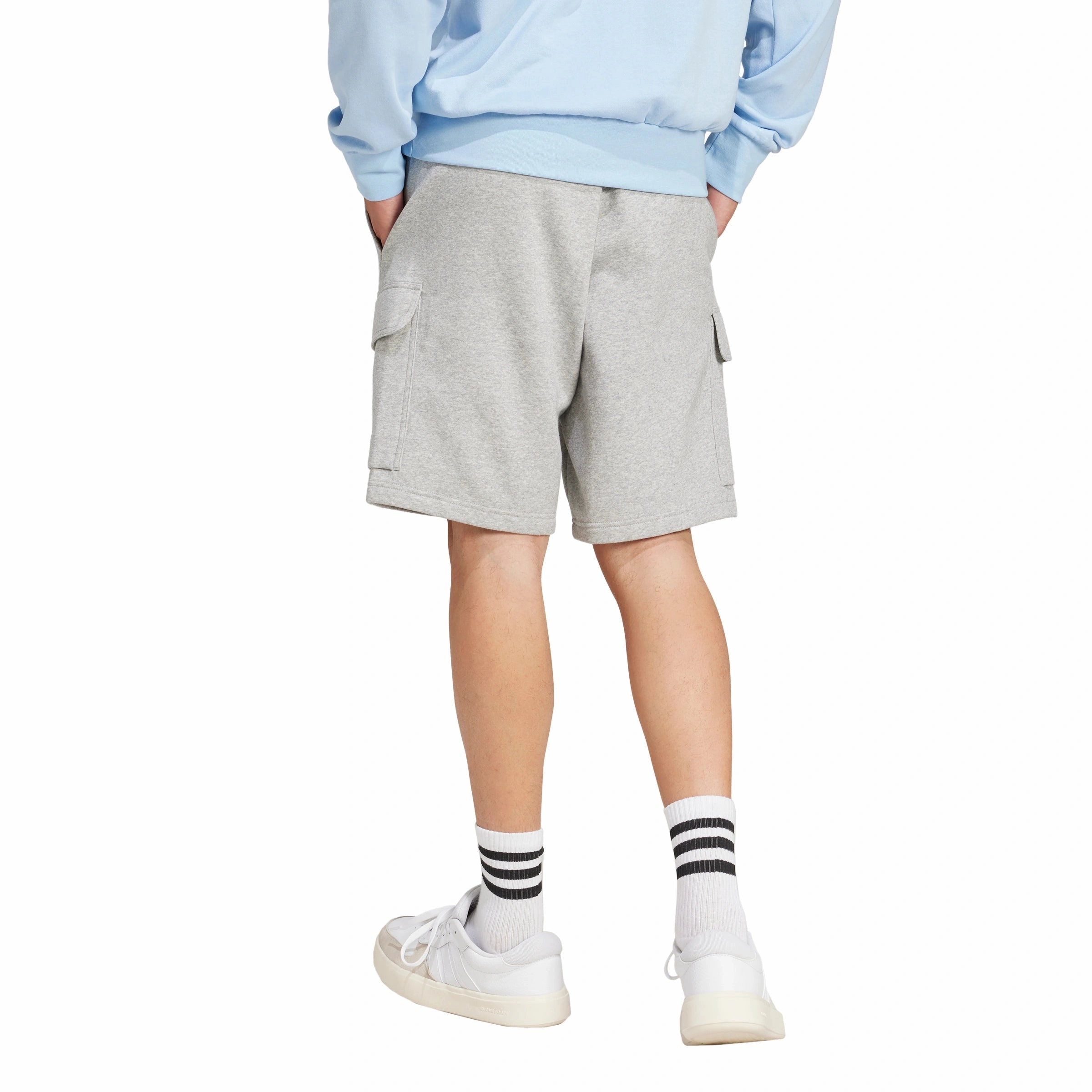 Essentials Feel Cozy Fleece Cargo Shorts Abrasion Dispersing Weave Tagless Design