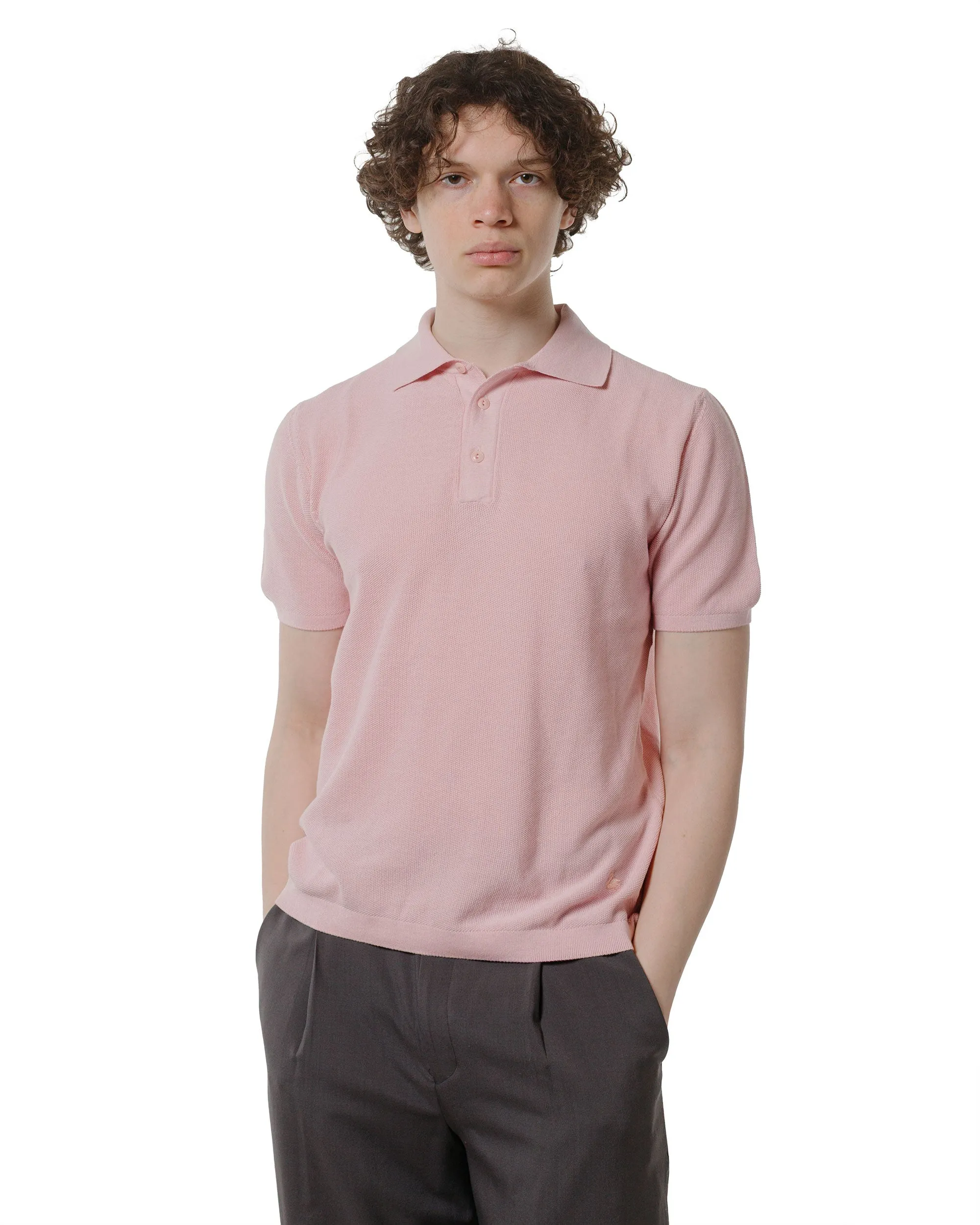 Merz B. Schwanen KPLP02 Knitted Polo Dusted Pink Gender Neutral Anti Static Fabric