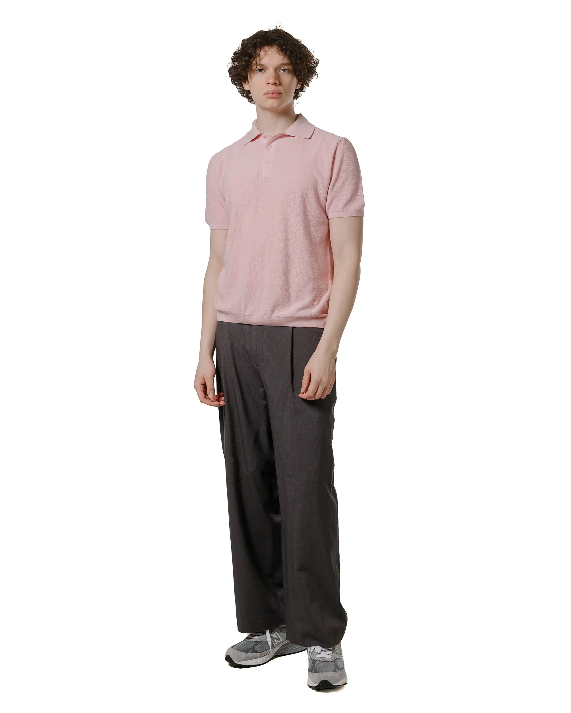Easy Care Merz B. Schwanen KPLP02 Knitted Polo Dusted Pink