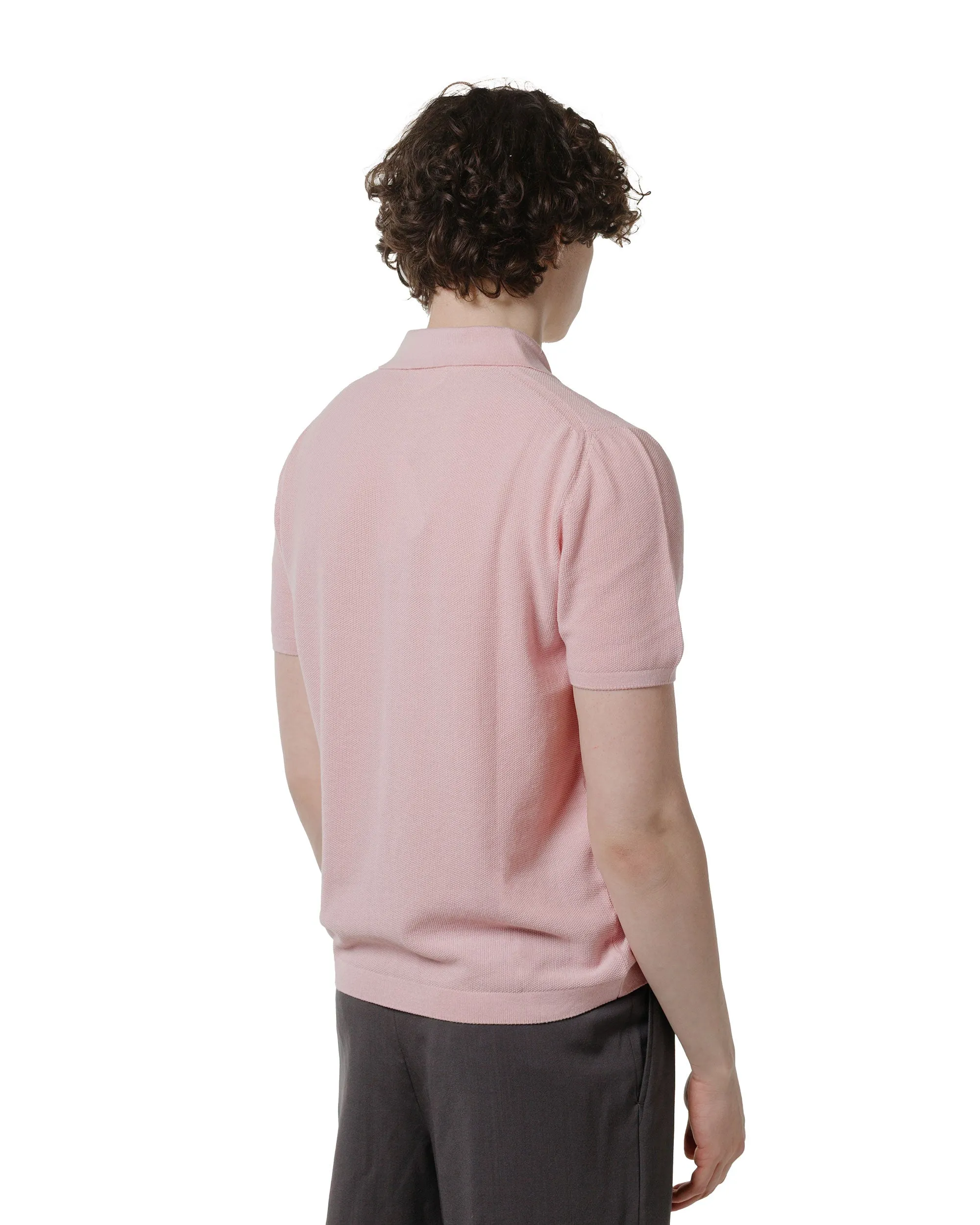 Eco Friendly Production Soft Texture Merz B. Schwanen KPLP02 Knitted Polo Dusted Pink