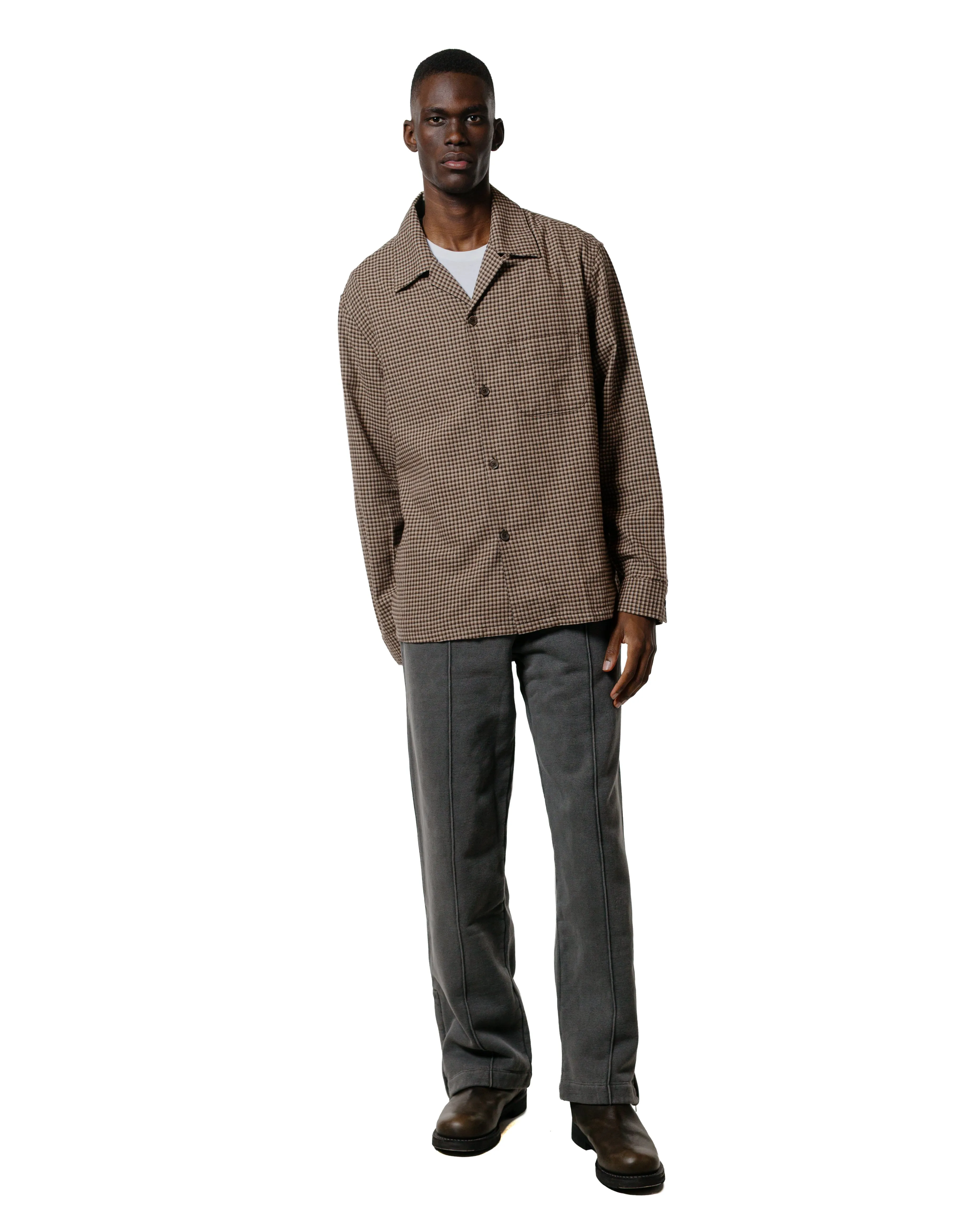 Our Legacy Heusen Shirt Endino Flannel Check Double Needle Hemming