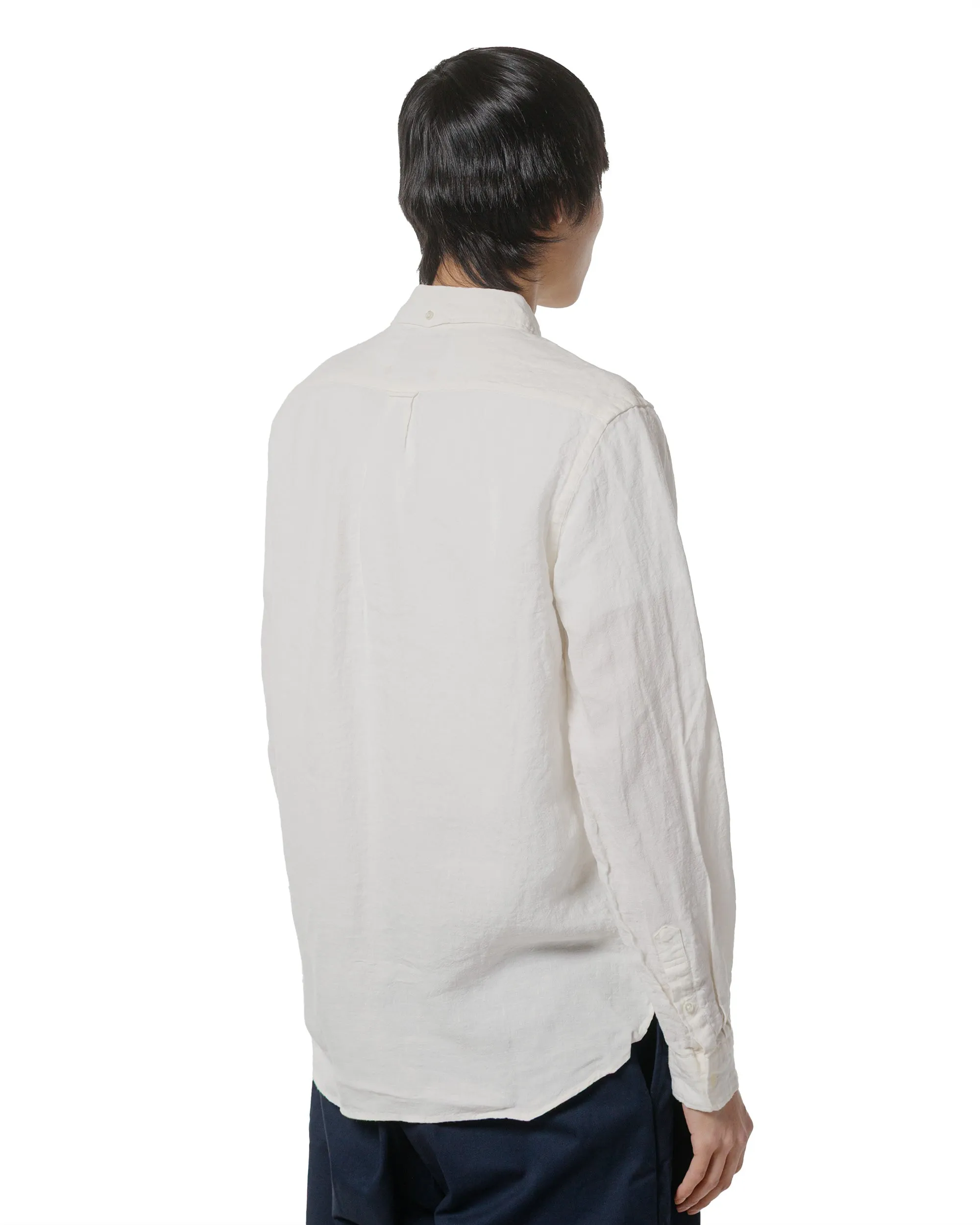 Seamless Shoulder Construction Rugged Style Beams Plus B.D. 1/40 Linen Chambray White