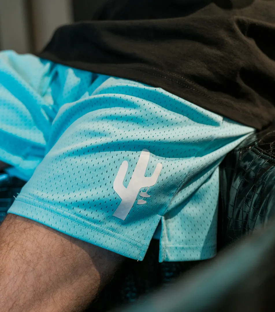 Manor  "Mesh Gym Shorts" M - Tiffany DurableCoverstitch SustainableCertified