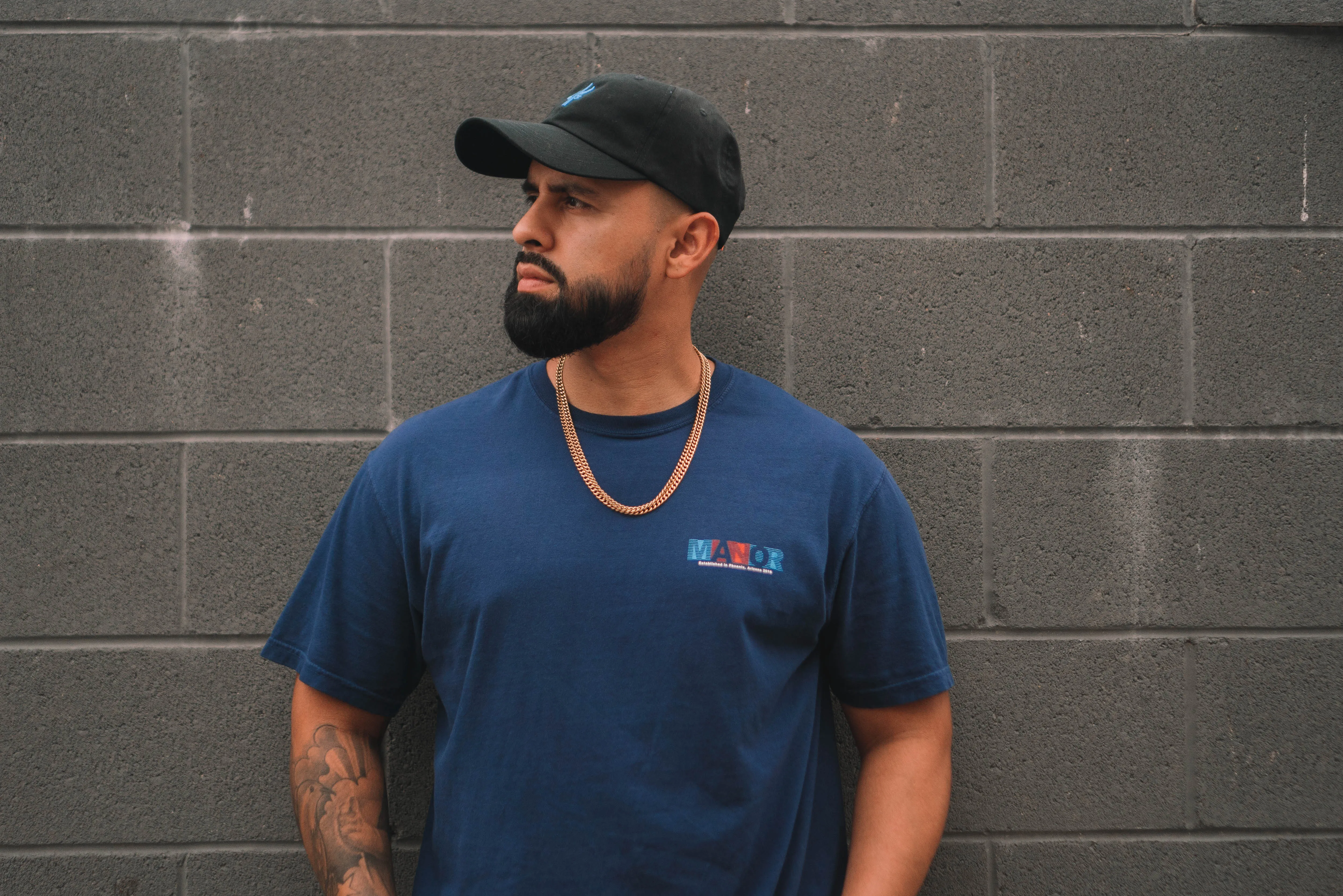 Athletic Apparel outdoor mode Manor "Olympics" T-shirt M - Navy