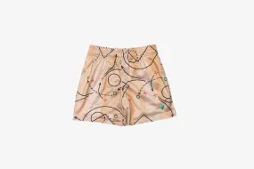 Manor "Pick n Roll Mesh Short" K - Tan / Playbook Graphic Weather resistant EcoFriendlyDyeProcess