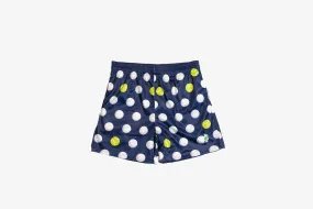 Manor "Polka Mesh Short" M - Navy / White / Yellow (Golf & Tennis Balls) Airflow Mesh Panels