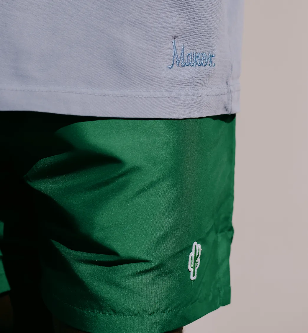 Tight Net Cozy Style Manor  "Saguaro Summer Nylon Short" M - Green