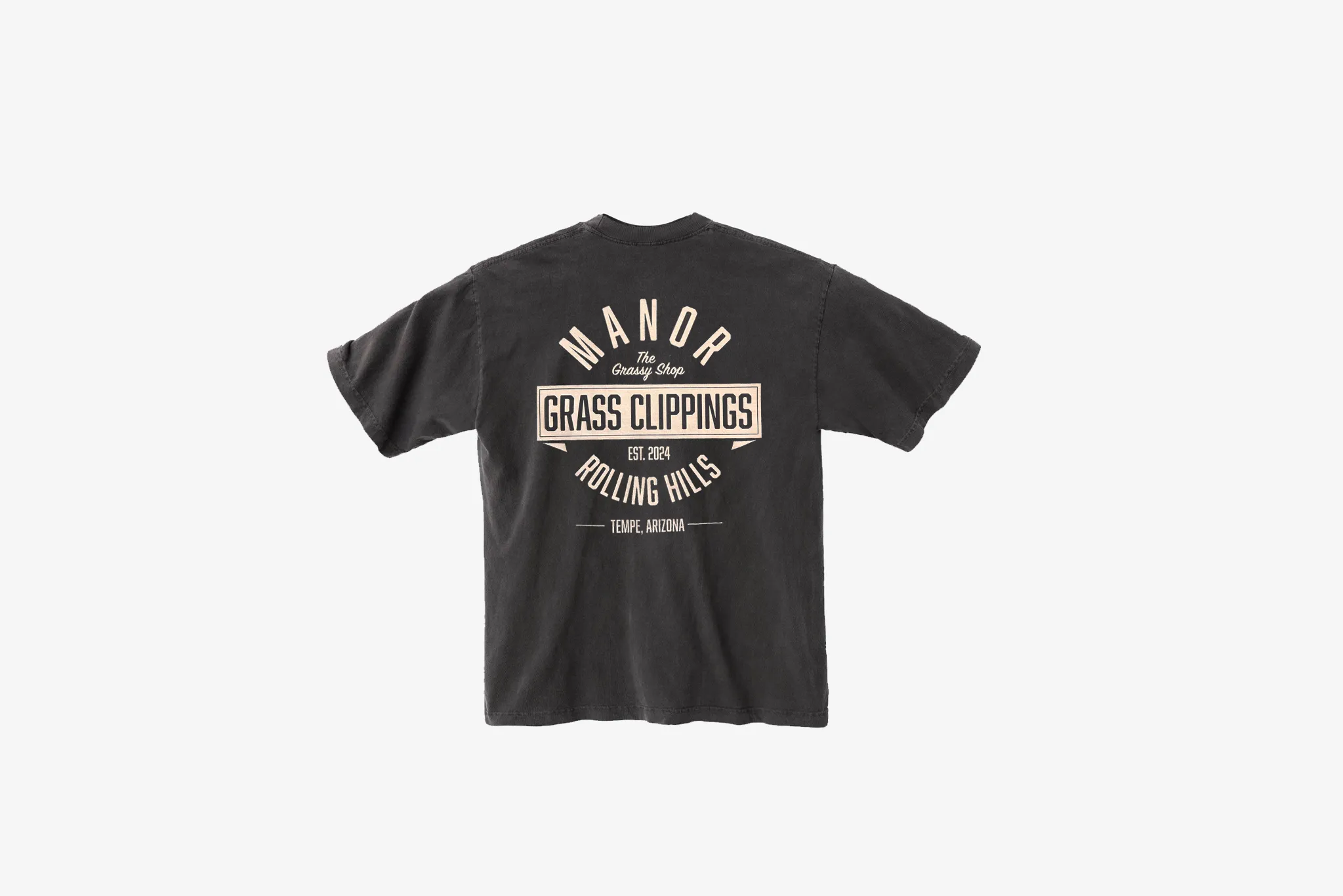 Manor "The Grassy Shop T-Shirt" M - Faded Black ChafeFree Design