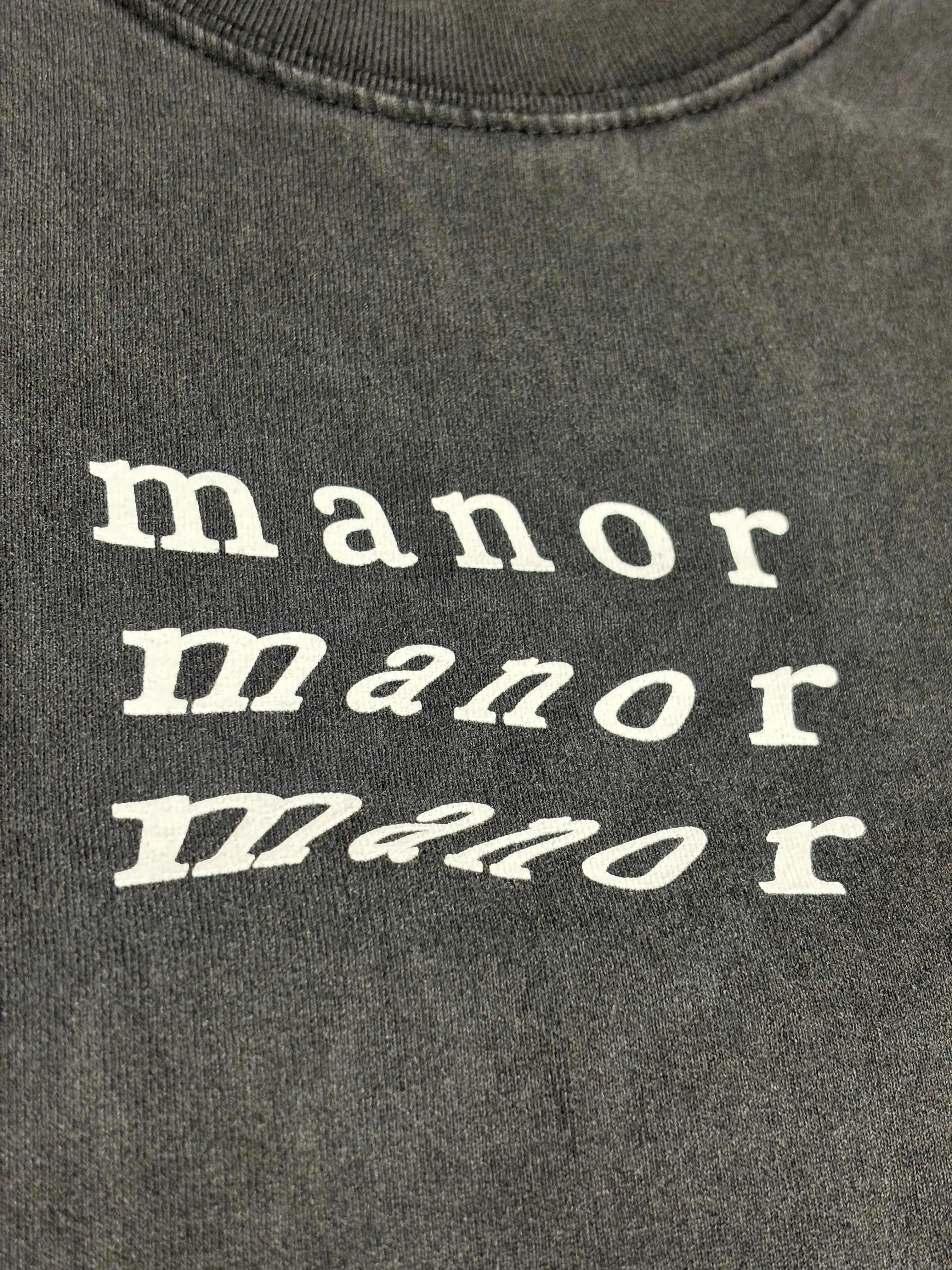 Manor "Warped" T-Shirt M - Charcoal Stretchable Fabric