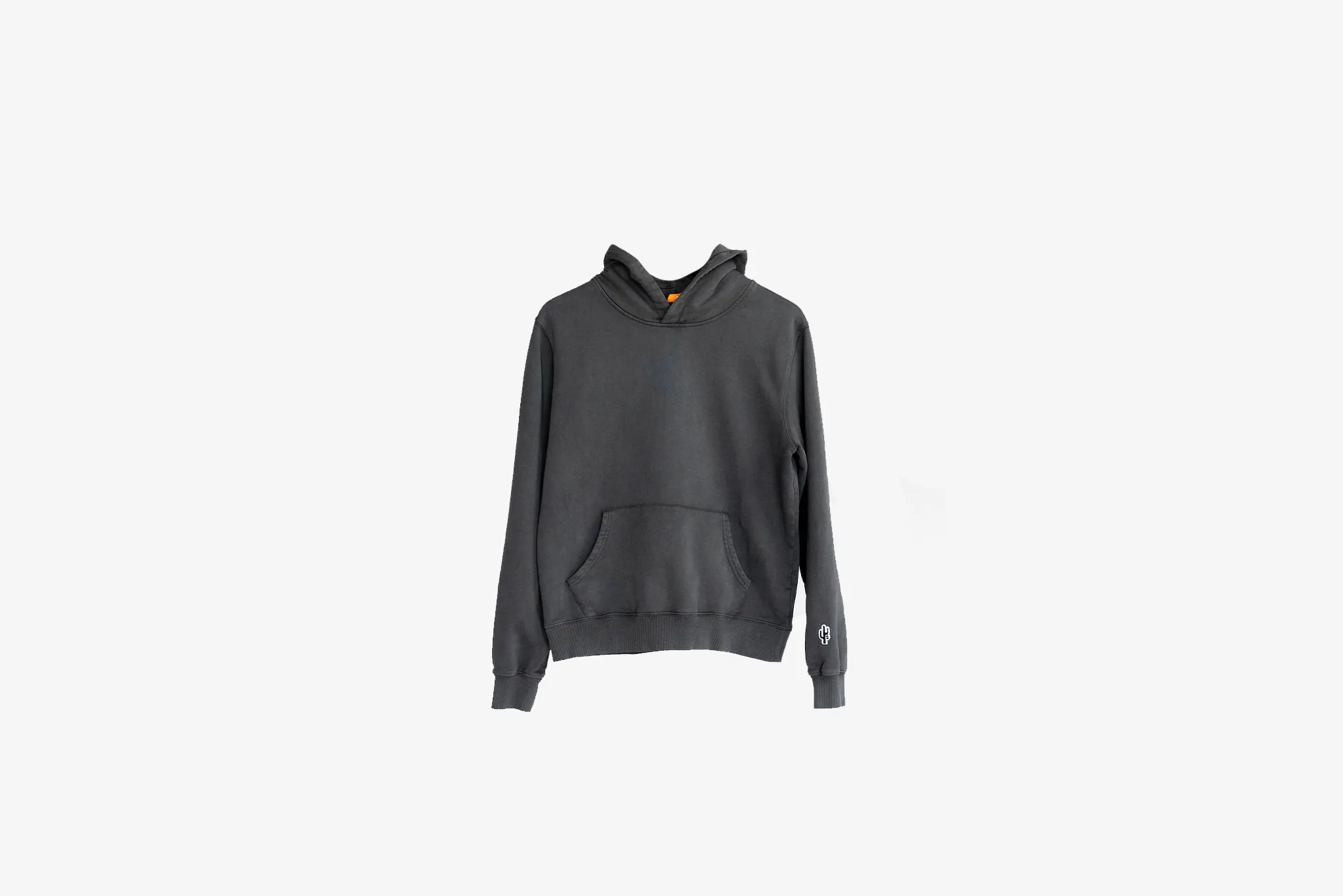 Manor "Washed French Terry Pullover Hoodie" M - Asphalt Casual Outfit NoSlip Hem