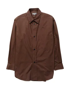 Comfort Stretch Retro Vibe Margaret Howell Oversized Dress Shirt Matt Cotton Poplin Teak