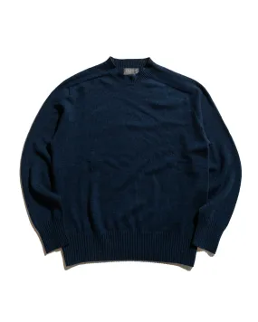 Margaret Howell Seamless Crew Neck Cashmere Cotton Ocean Blue product fuzzy coziness product promotion