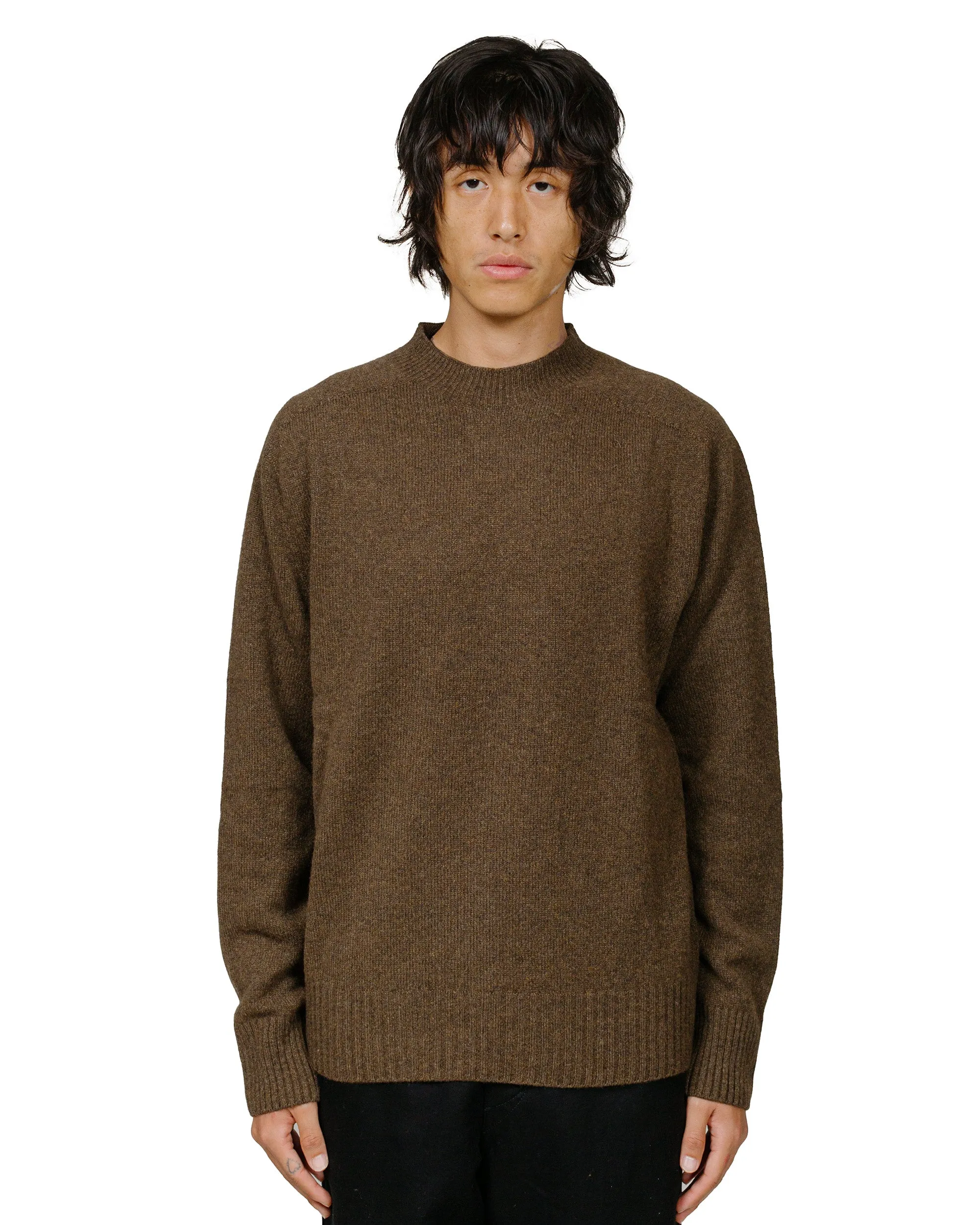 Margaret Howell Seamless Crew Neck Merino Cashmere Bracken Weekend Ready Pullover