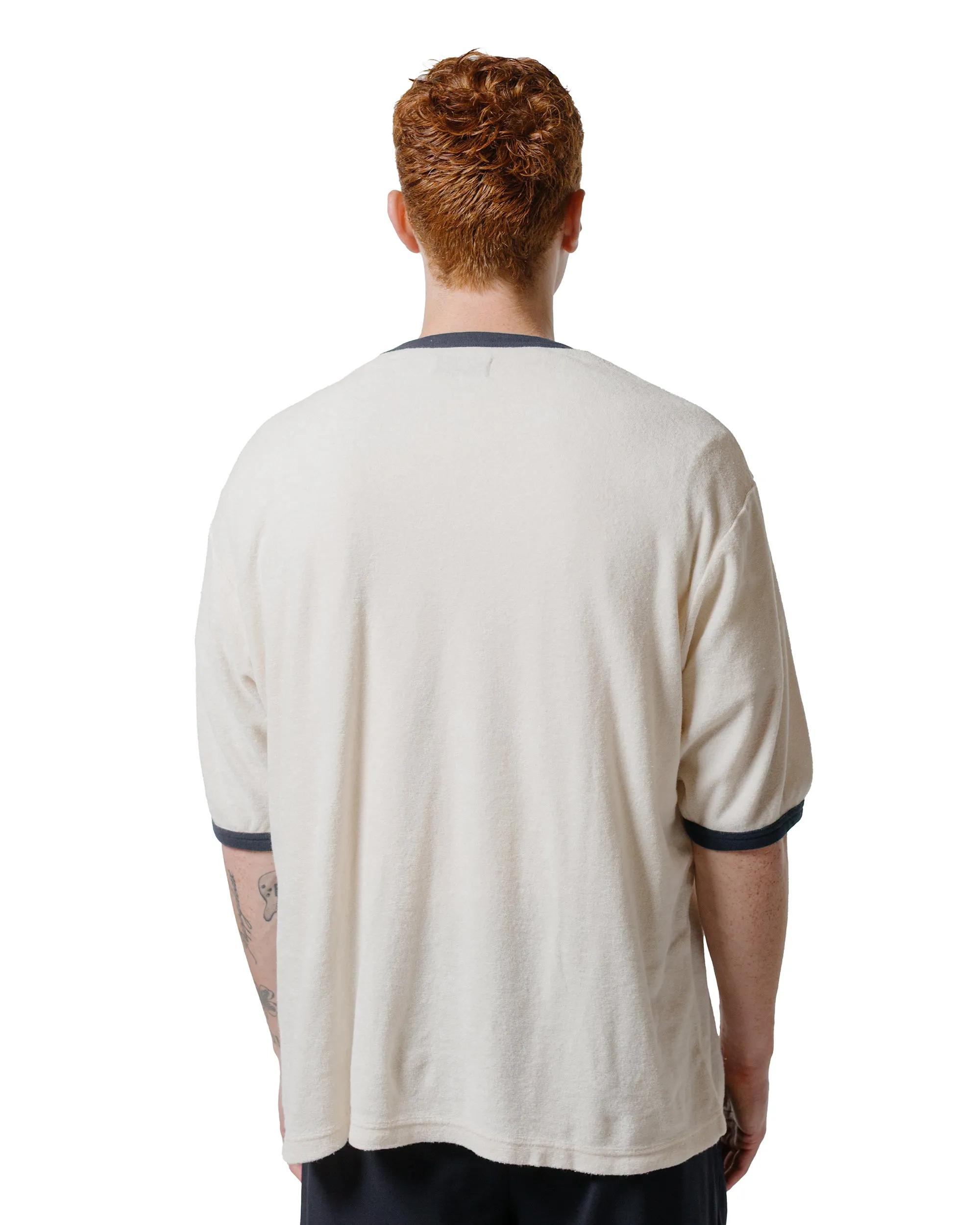ThermoregulatingFabric marka Ringer Pile Tee Organic Cotton Pile Ecru