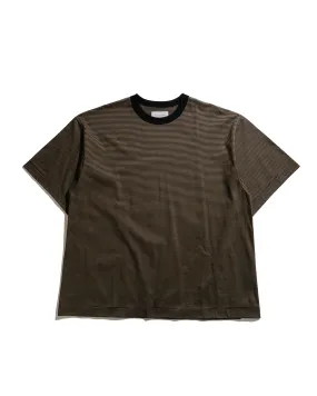 MARKAWARE Comfort Fit Tee Organic Supima Border Olive Non Irritating Collar Travel Wear