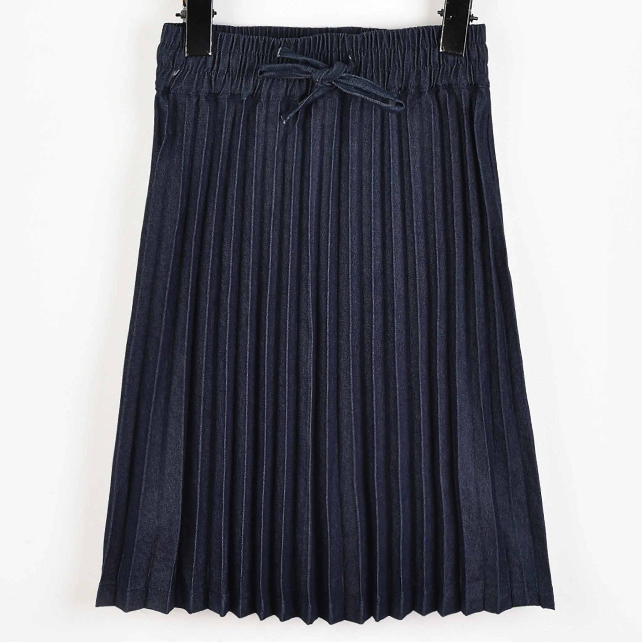 Layered Structure Melange Accordian Pleat Skirt