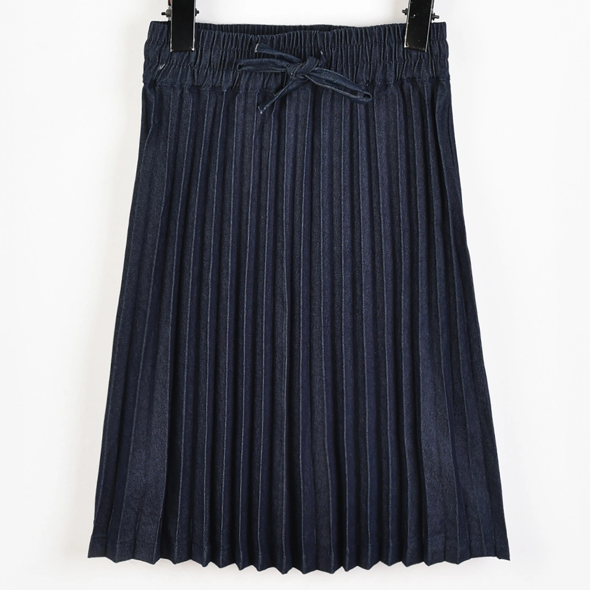 Front Slit Slip Resistant Waist Melange Accordian Pleat Skirt