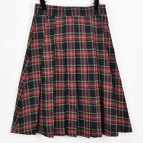 Side Pockets Ankle length Melange Checks Skirt