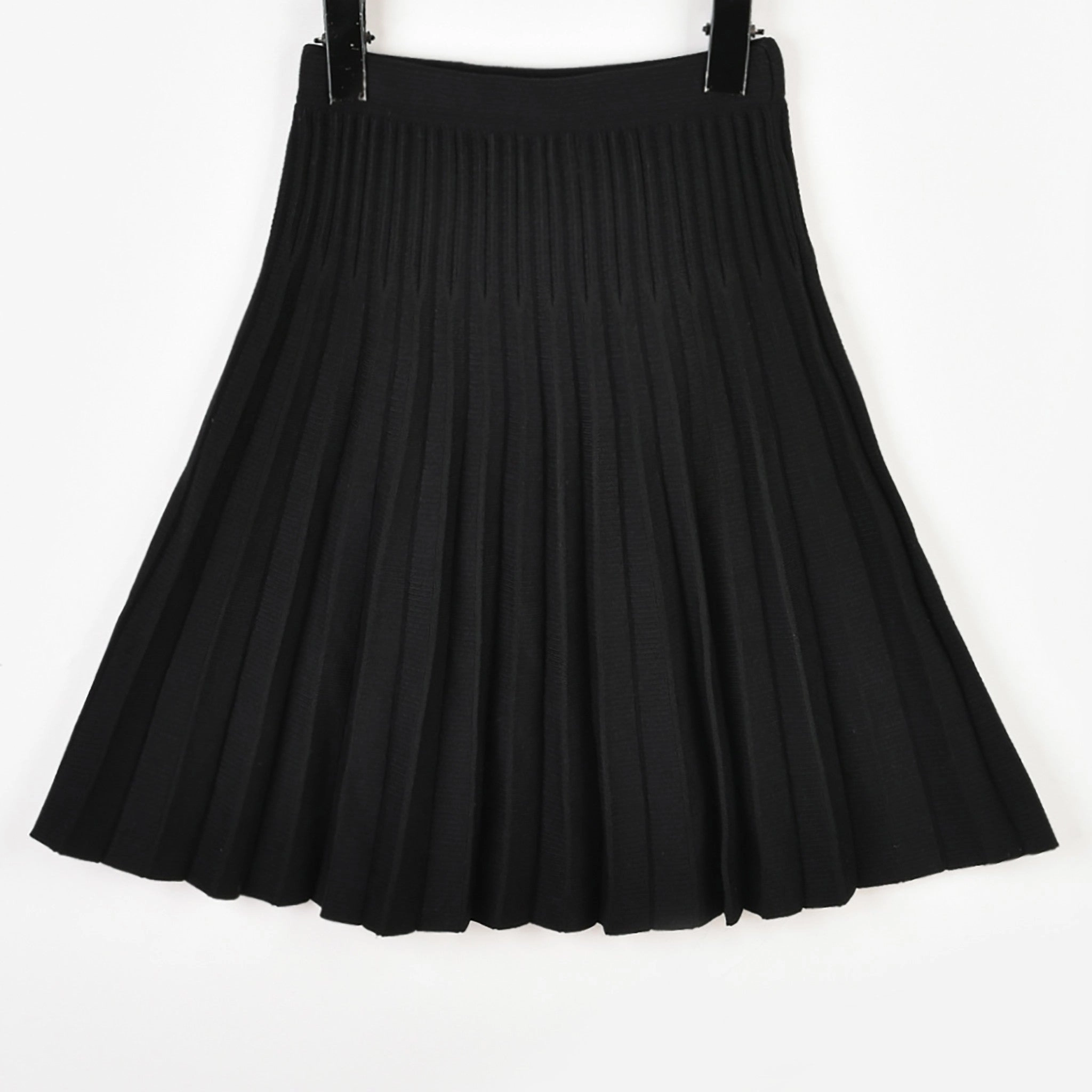 Full Circle Melange Pleated Knit Skirt