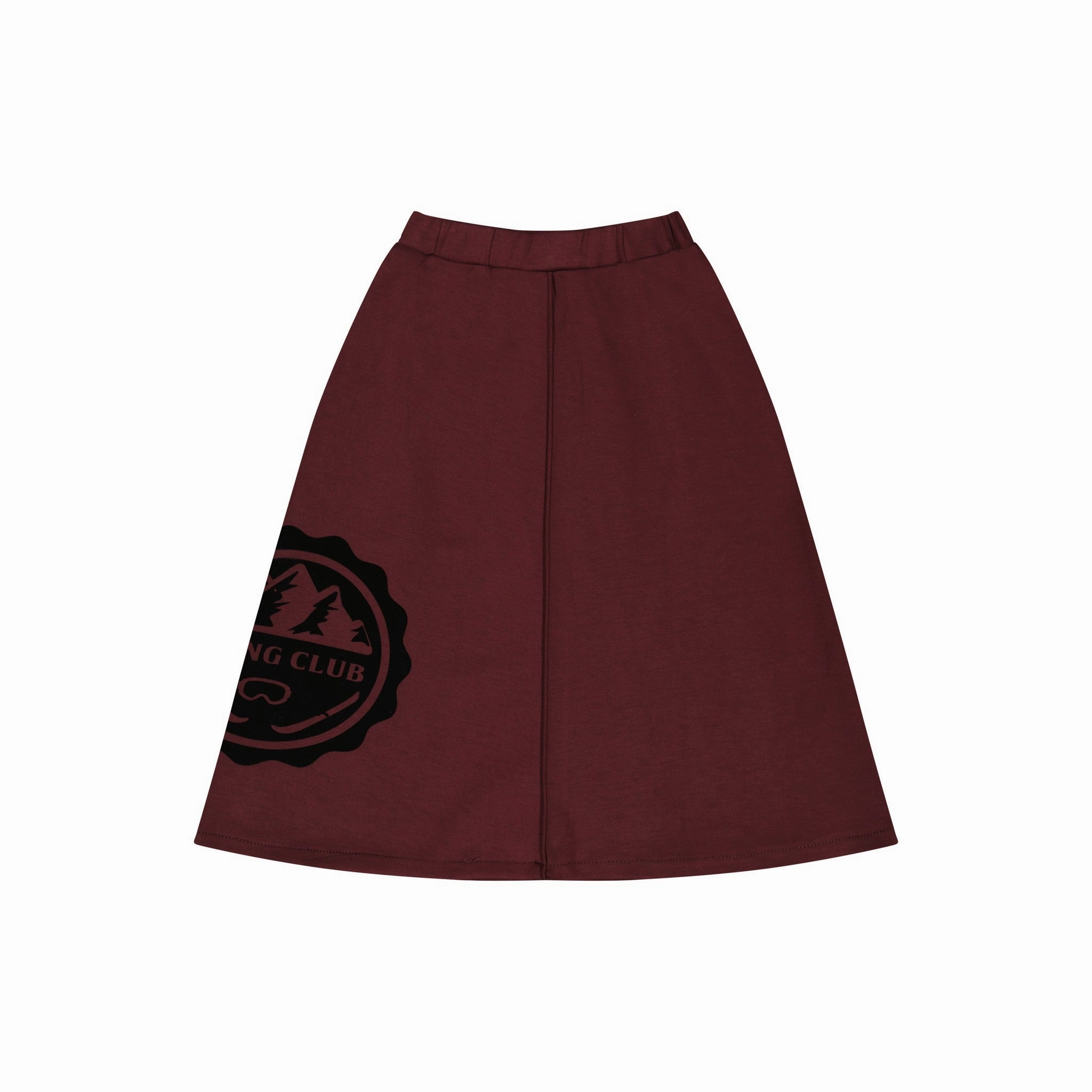 Melange Velour Logo Skirt City Mood