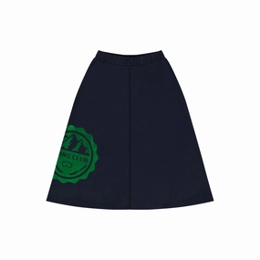 Light Edge Melange Velour Logo Skirt