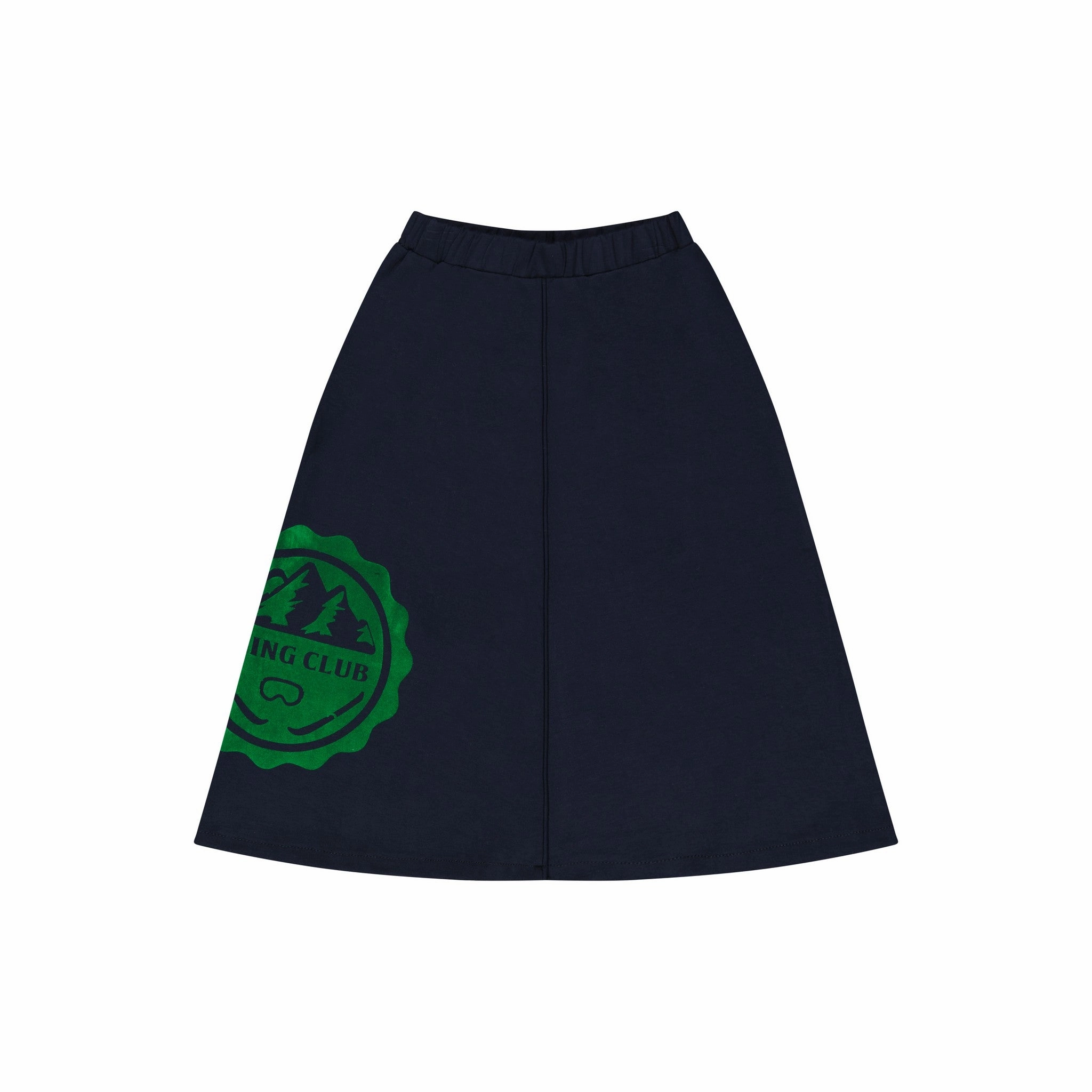 Light Edge Melange Velour Logo Skirt