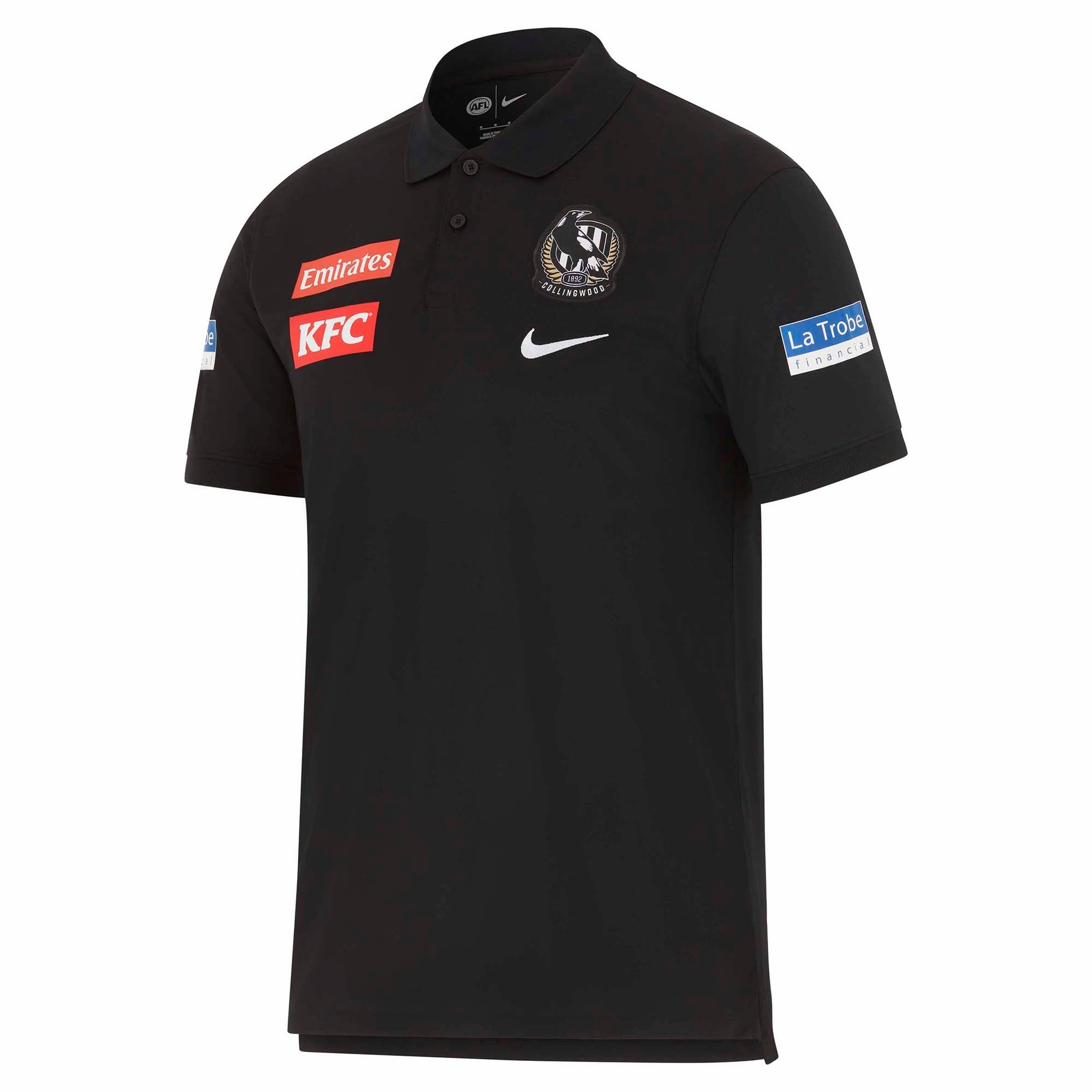 Men's AFL Collingwood Magpies Football Club 2025 Media Polo Balanced Fit