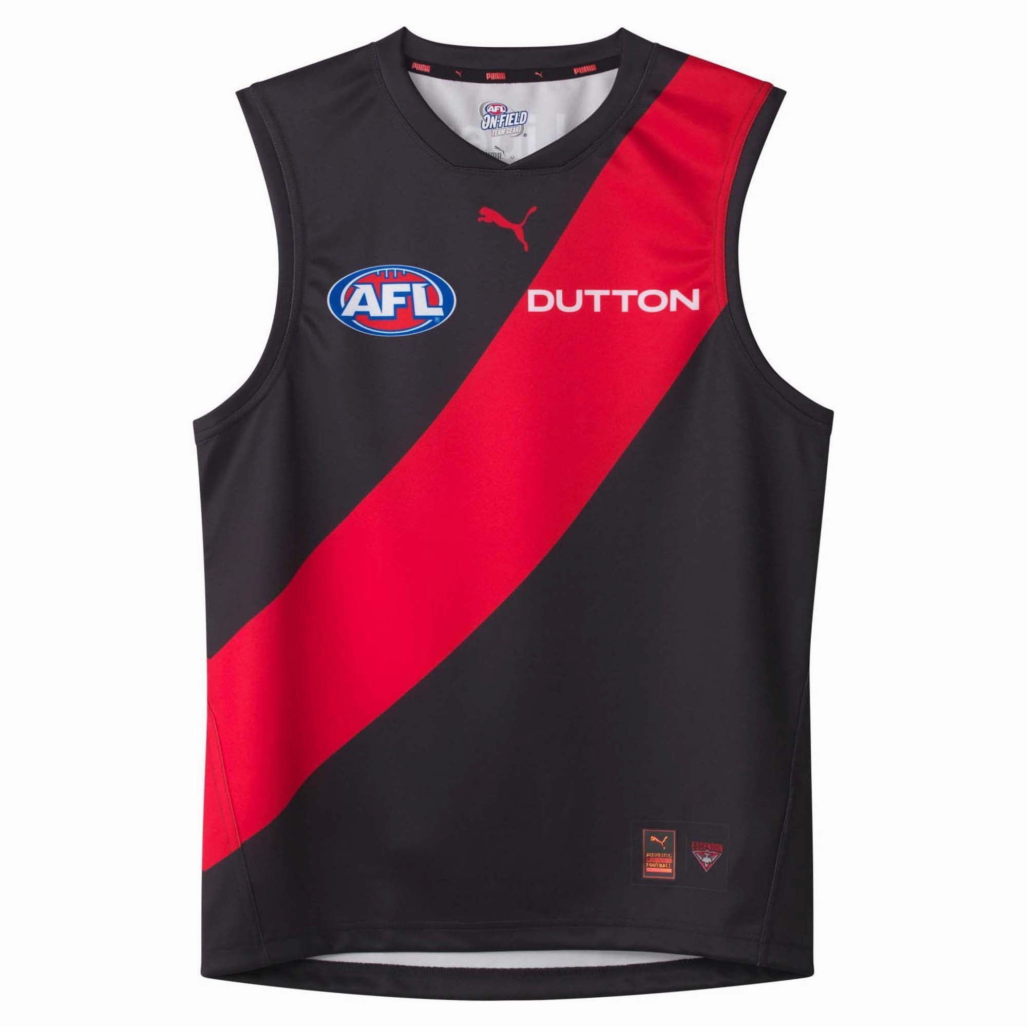 Reinforced Shoulder Structure Anti Pilling Technology Men's AFL Essendon Bombers Football Club 2025 Home Replica Jersey