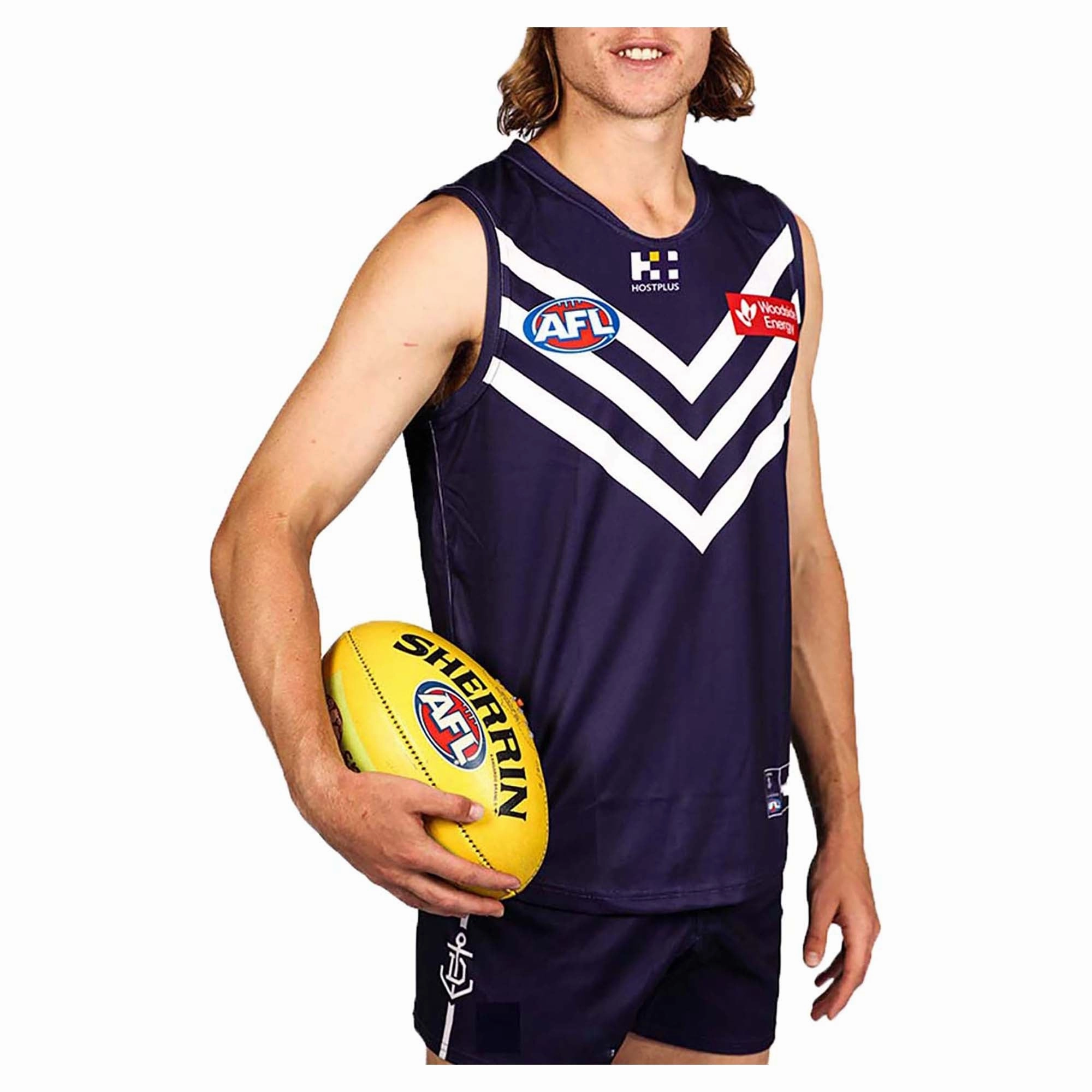 Easy Care Material Dynamic Fit Men's AFL Fremantle Dockers Football Club 2024 Home Replica Jersey