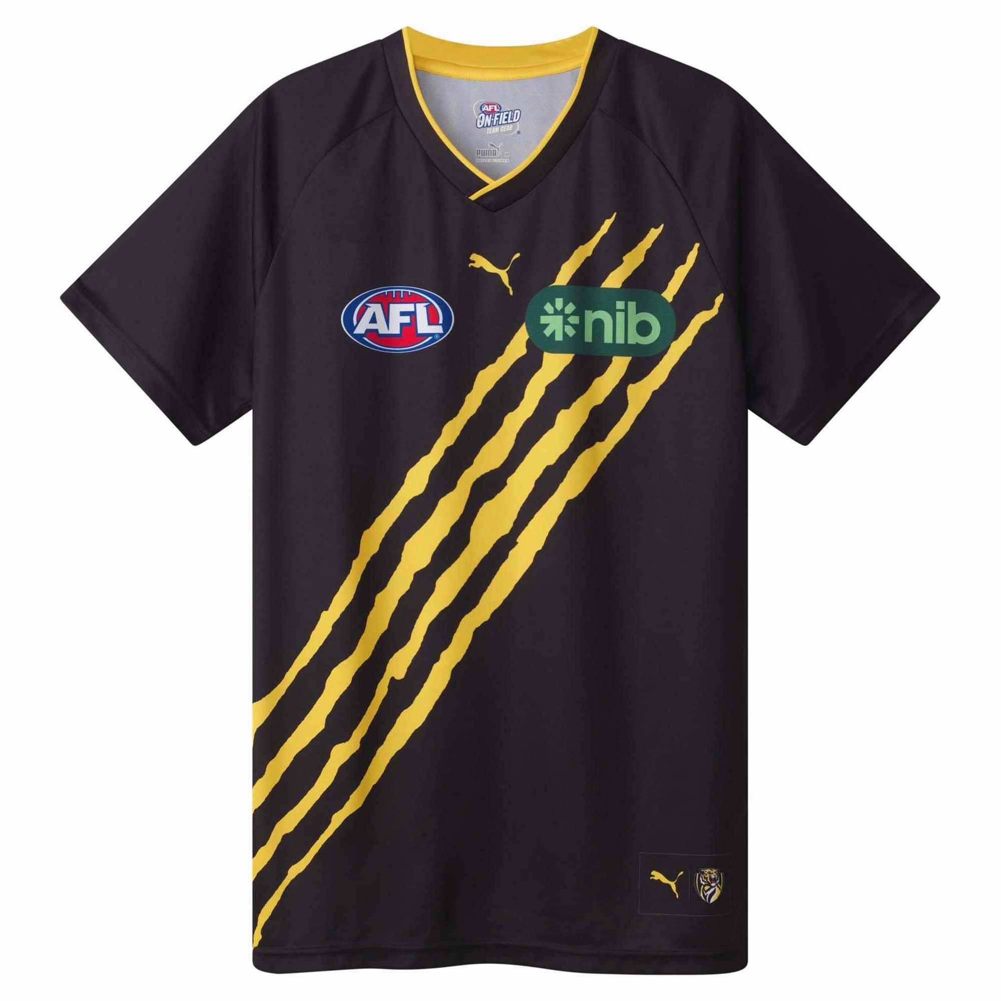 Men's AFL Richmond Tigers Football Club 2025 Replica Warm Up Top Comfort Optimized Lining Breathable Performance