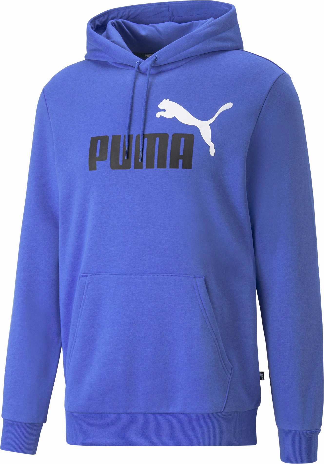 Collapsible Packable Design Men's Essentials  2 Coloured Big Logo Fleece Hoodie