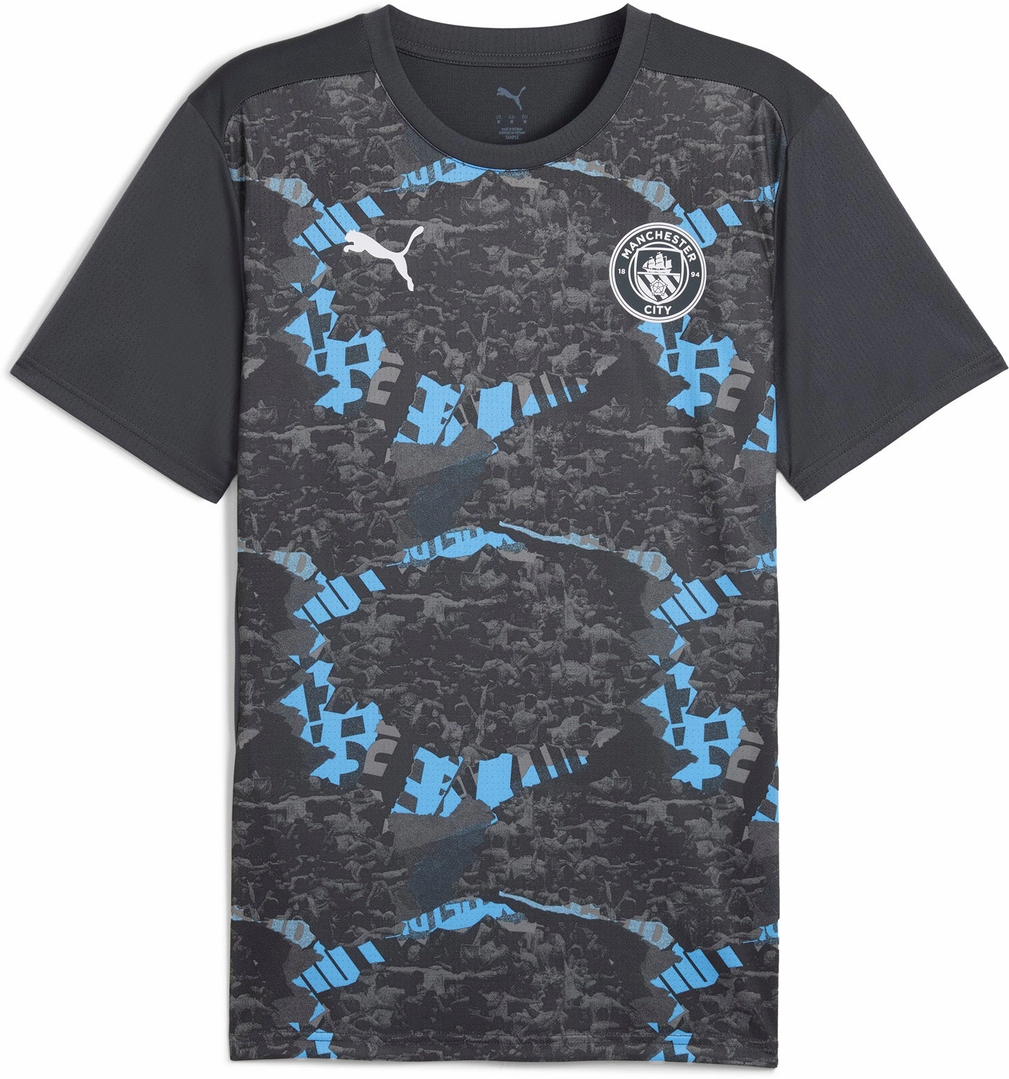 Men's Manchester City FC 2024/25 Prematch Soccer Jersey Clean Structure Bonded Armhole Frames