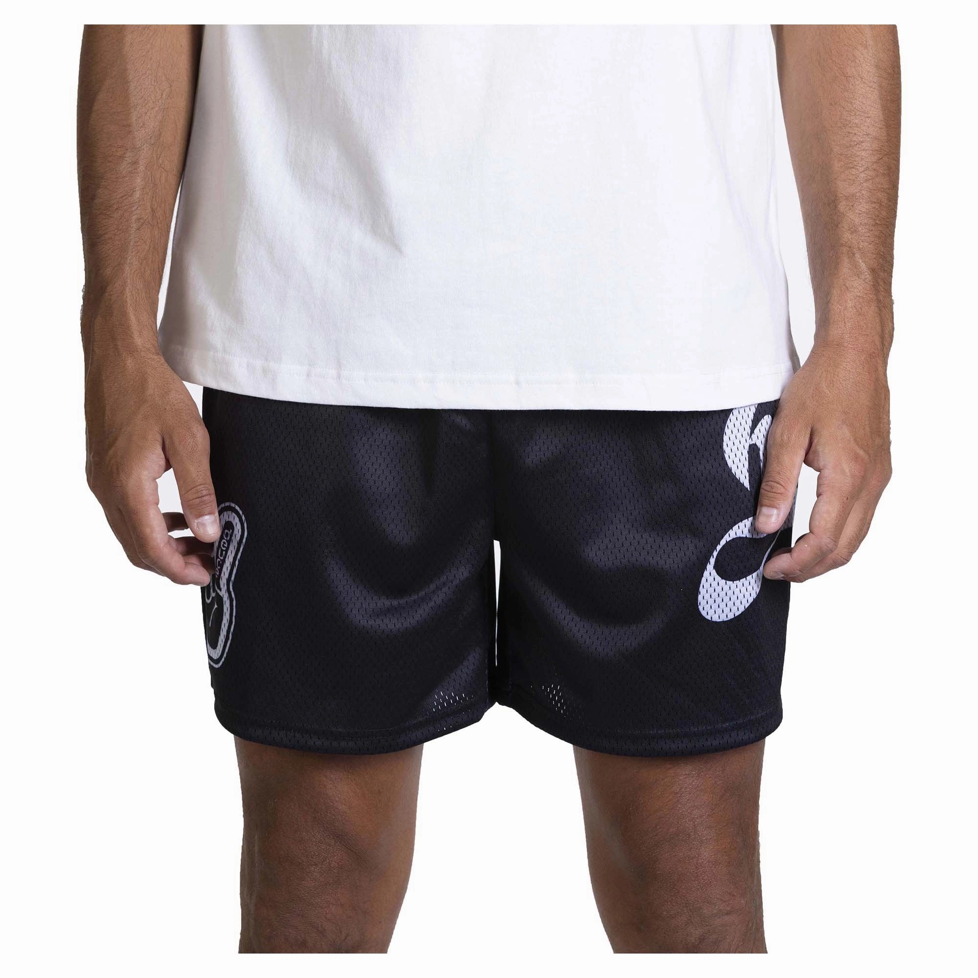 Men's Mesh Cursive Shorts Summer Wardrobe cheering section