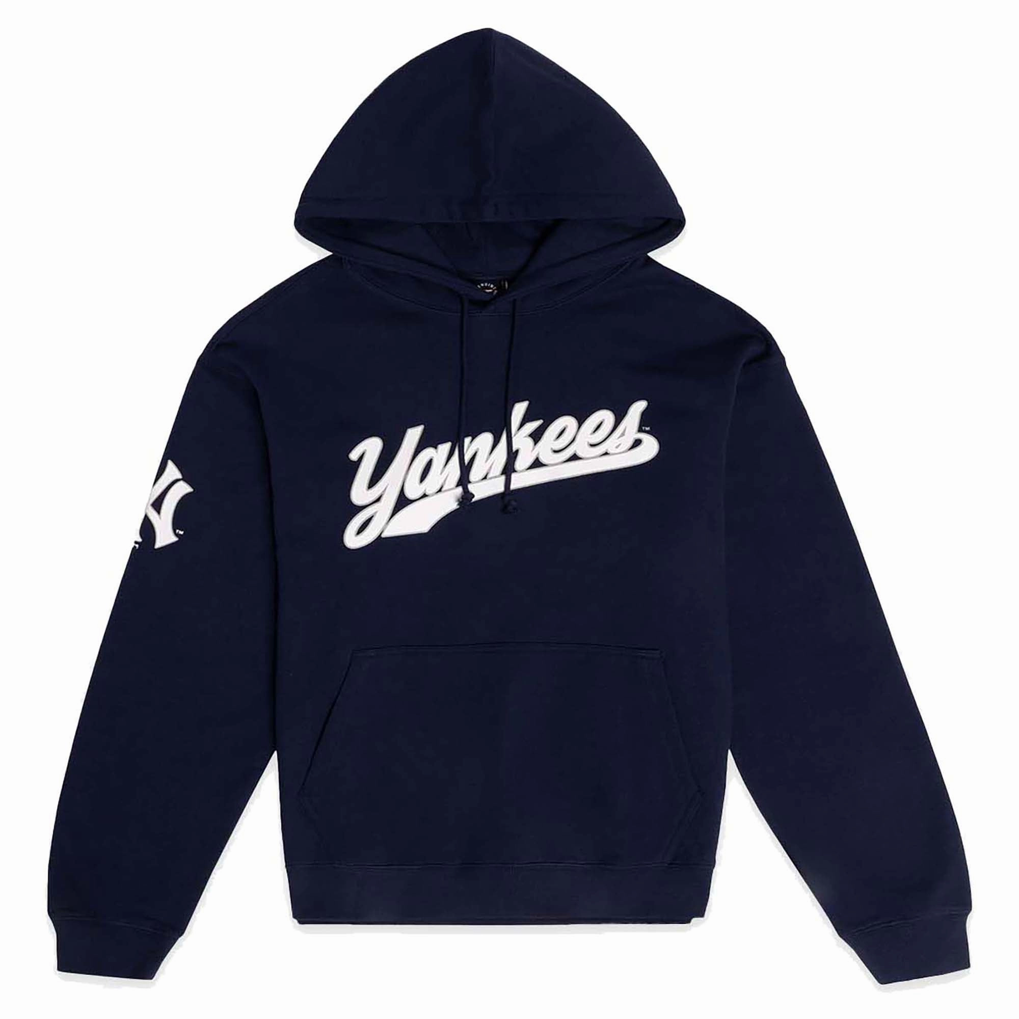 Men's MLB New York Yankees Team Script Hoodie Odor Resistant Finish