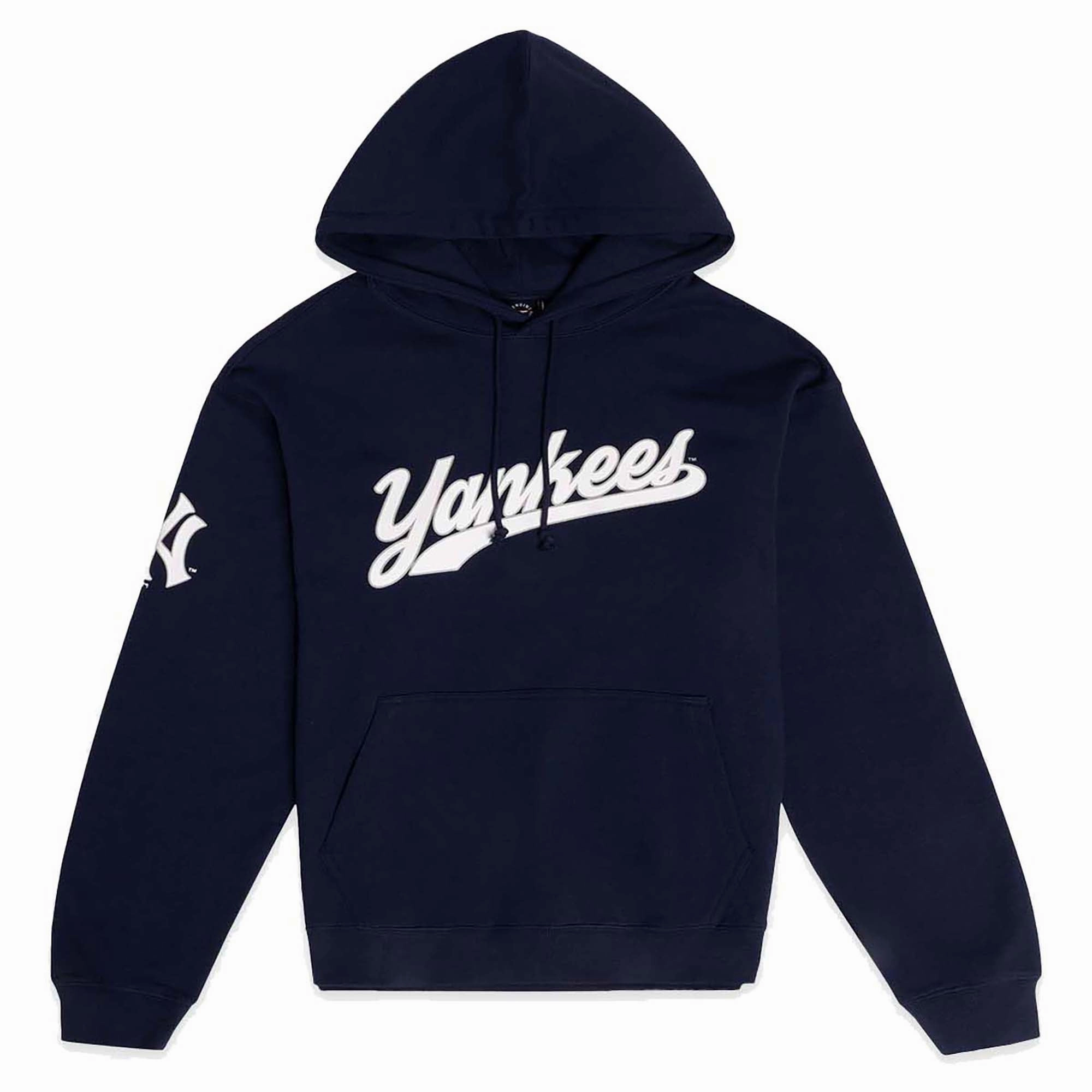 Men's MLB New York Yankees Team Script Hoodie Durable Double Stitching