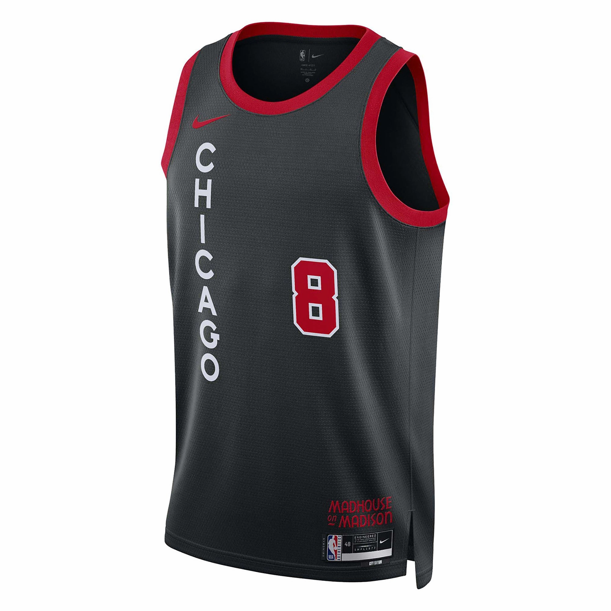 High Collar Design Layer Base Men's NBA Chicago Bulls Zach LaVine 2023/24 City Edition Swingman Jersey
