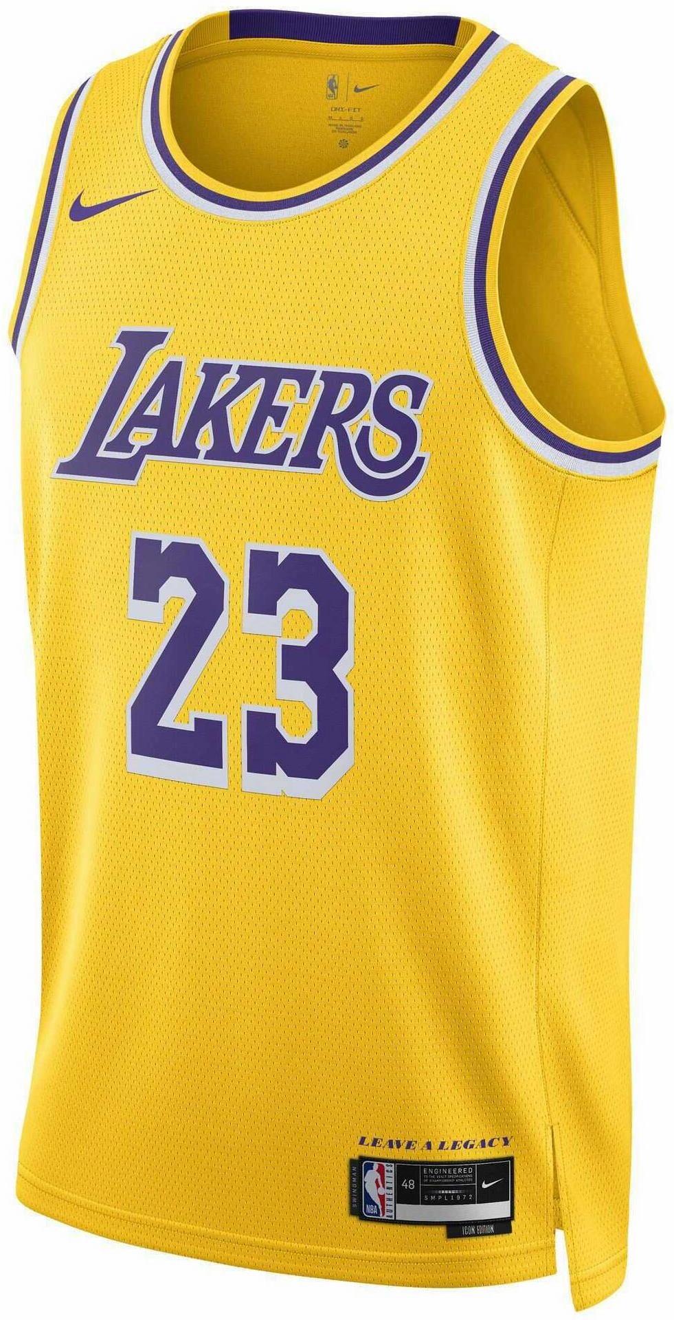 sprint training Breathable Performance Men's NBA Los Angeles Lakers 2022/23 Icon Edition Swingman Jersey