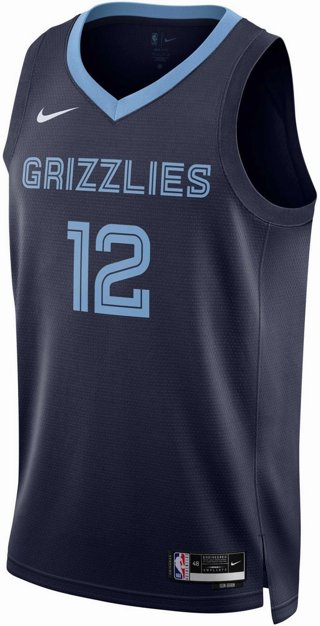 warm weather Contrast Trim Detailing Men's NBA Memphis Grizzlies Ja Morant 2022/23 Icon Edition Swingman Jersey