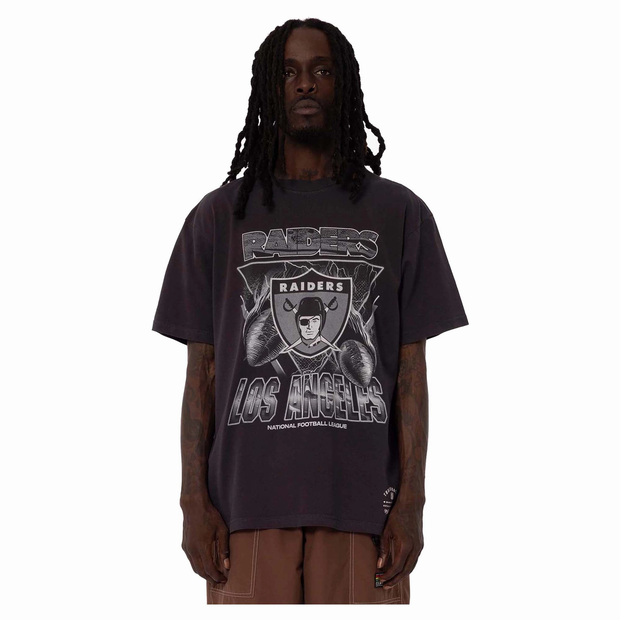 Breathable Back Ventilation Men's NFL Los Angeles Raiders Trigon Tee