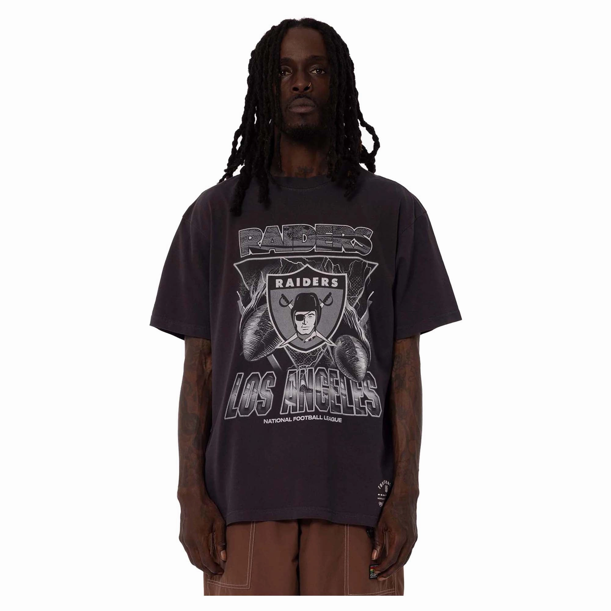 Anti Static Weave Technology Lightweight Design Men's NFL Los Angeles Raiders Trigon Tee