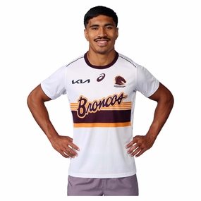 stain resistant coating Training Ready Gear Men's NRL Brisbane Broncos 2025 Replica Run Out Tee